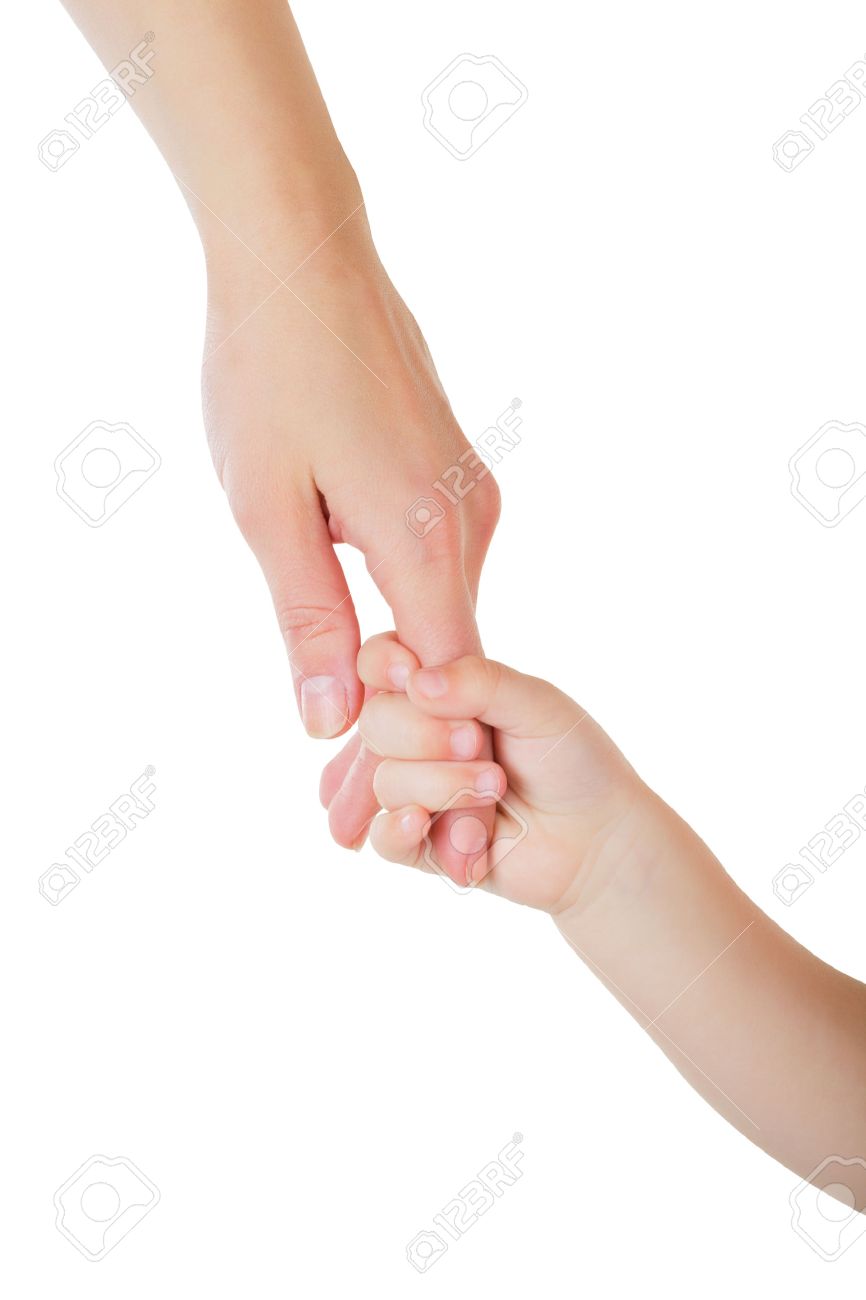 Father giving hand to a child isolated on white background - 36193817 Father giving hand to a child isolated on white background - 36193817