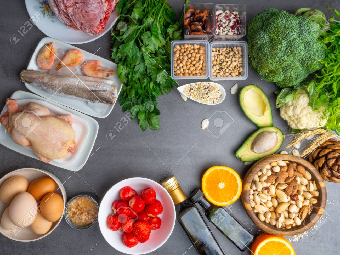 Composition With Food Contains Coenzyme Q10 Antioxidant Produce Stock Photo Picture And Royalty Free Image Image 133720159