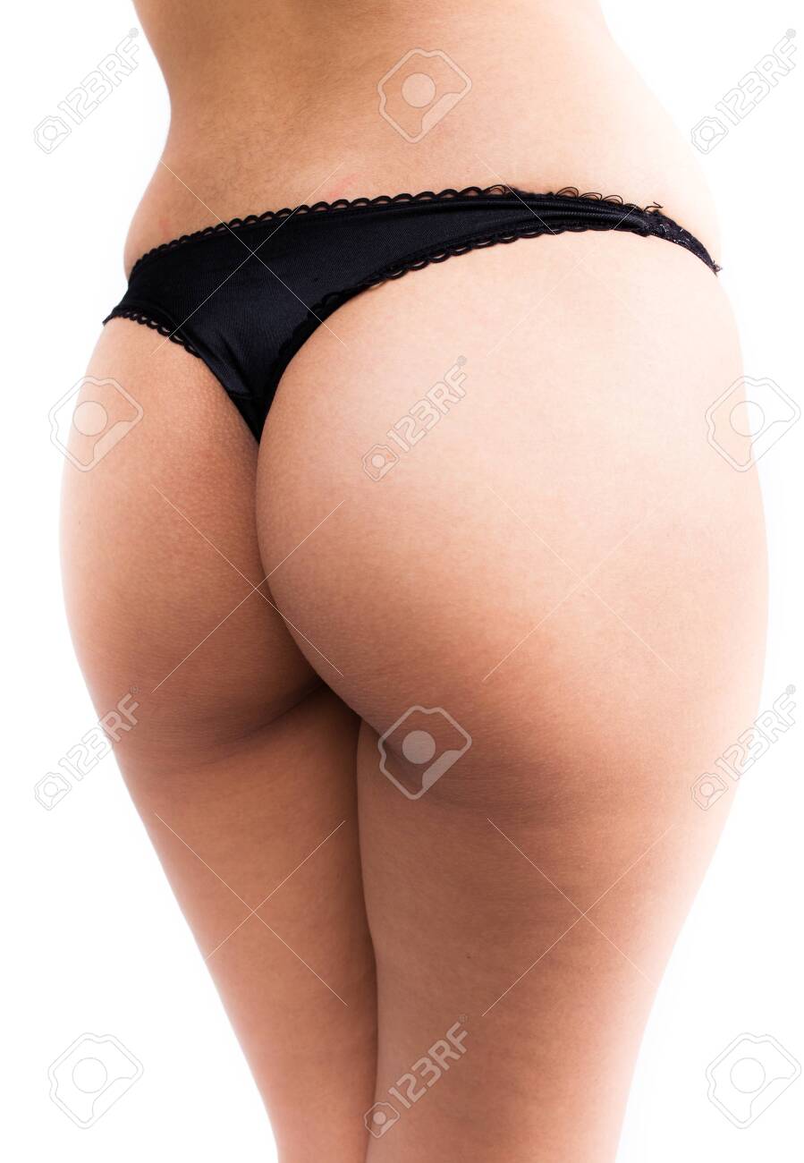 Sexy Woman Ass With Black Thong 