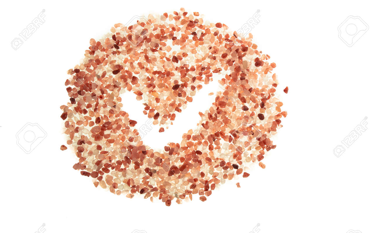 Pink salt isolated on white background. Pink Himalayan salt on white background - isolated. Natural Himalayan salt. - 139696830 Pink salt isolated on white background. Pink Himalayan salt on white background - isolated. Natural Himalayan salt. - 139696830