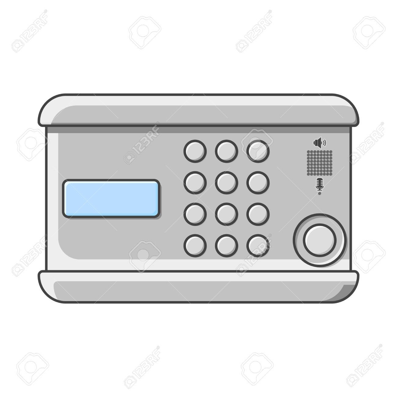 Doorphone Icon Figure Coded Lock On The Door Intercom Isolated