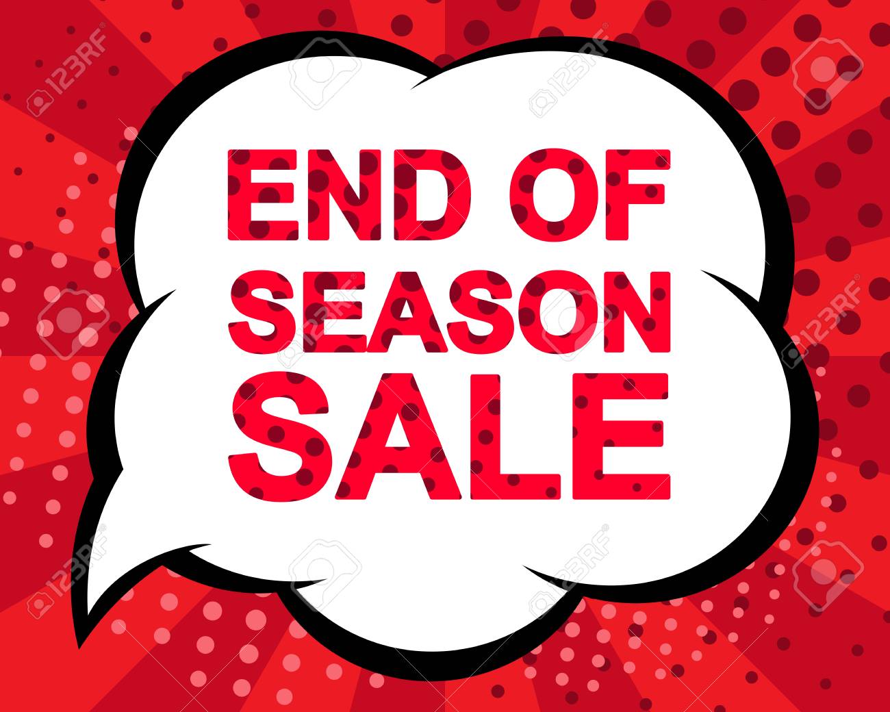 Big Winter Sale Poster With End Of Season Sale Text Advertising