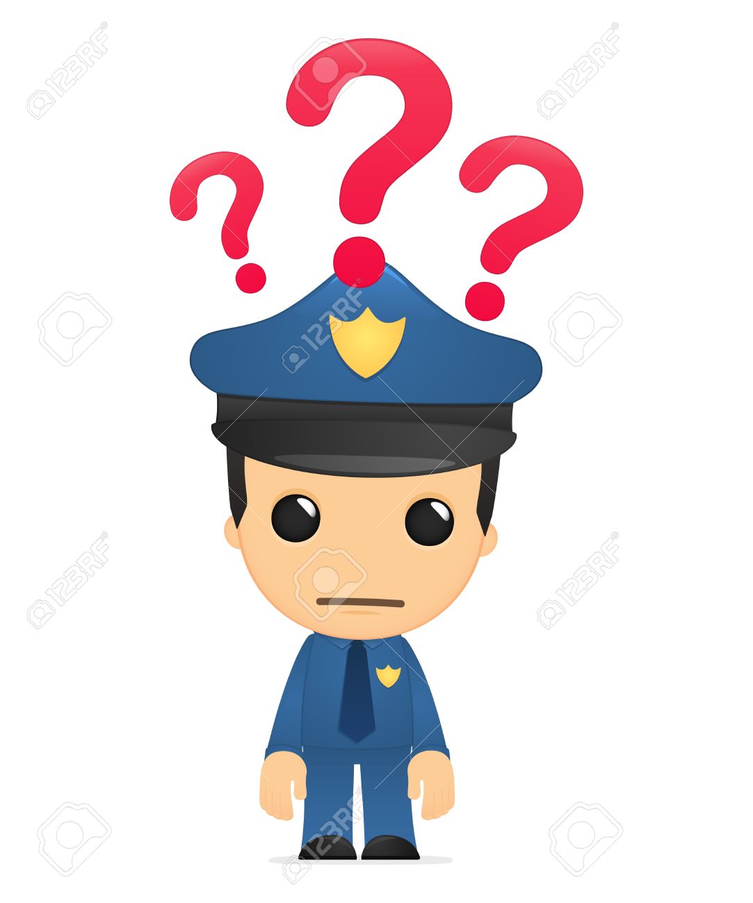 面白い漫画の警官 ロイヤリティフリークリップアート ベクター