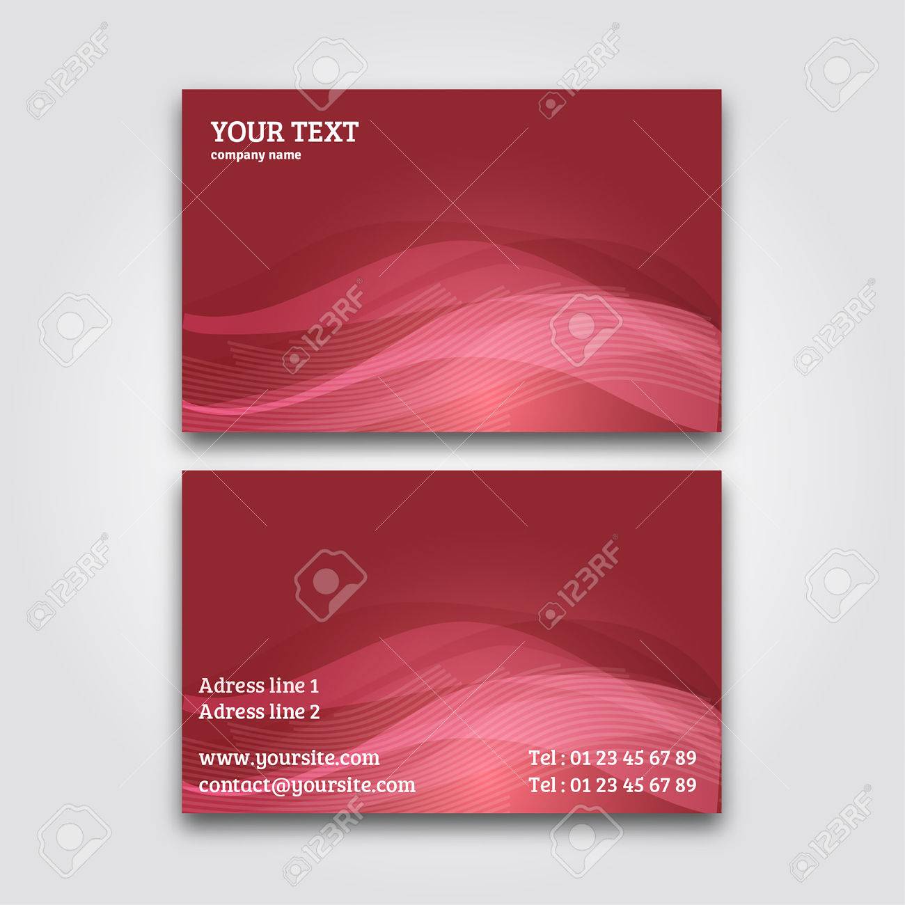 アイデンティティをマーケティング ビジネス カード赤モダンなデザイン イラスト のイラスト素材 ベクタ Image