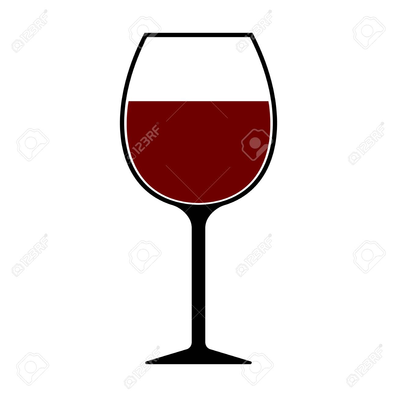 Red Wine Glass Icon Vector Isolated Royalty Free Cliparts Vectors