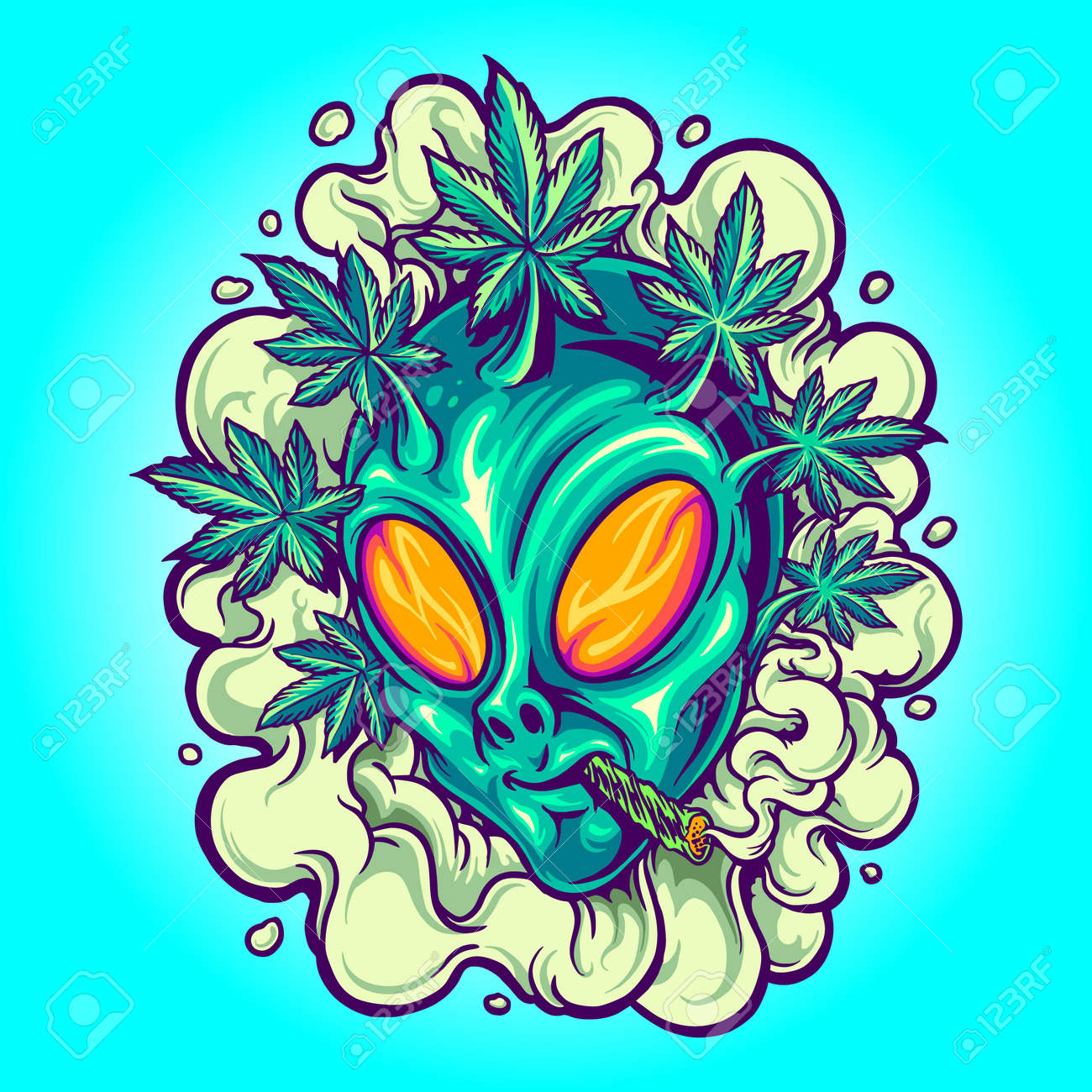 Alien head weed plants hair smoke vector ilustrações para o seu trabalho logotipo, mascote merchandise t-shirt, adesivos e projetos de etiquetas, cartaz, cartões de publicidade empresa de negócios ou marcas. - 182024628 Alien head weed plants hair smoke vector ilustrações para o seu trabalho logotipo, mascote merchandise t-shirt, adesivos e projetos de etiquetas, cartaz, cartões de publicidade empresa de negócios ou marcas. - 182024628