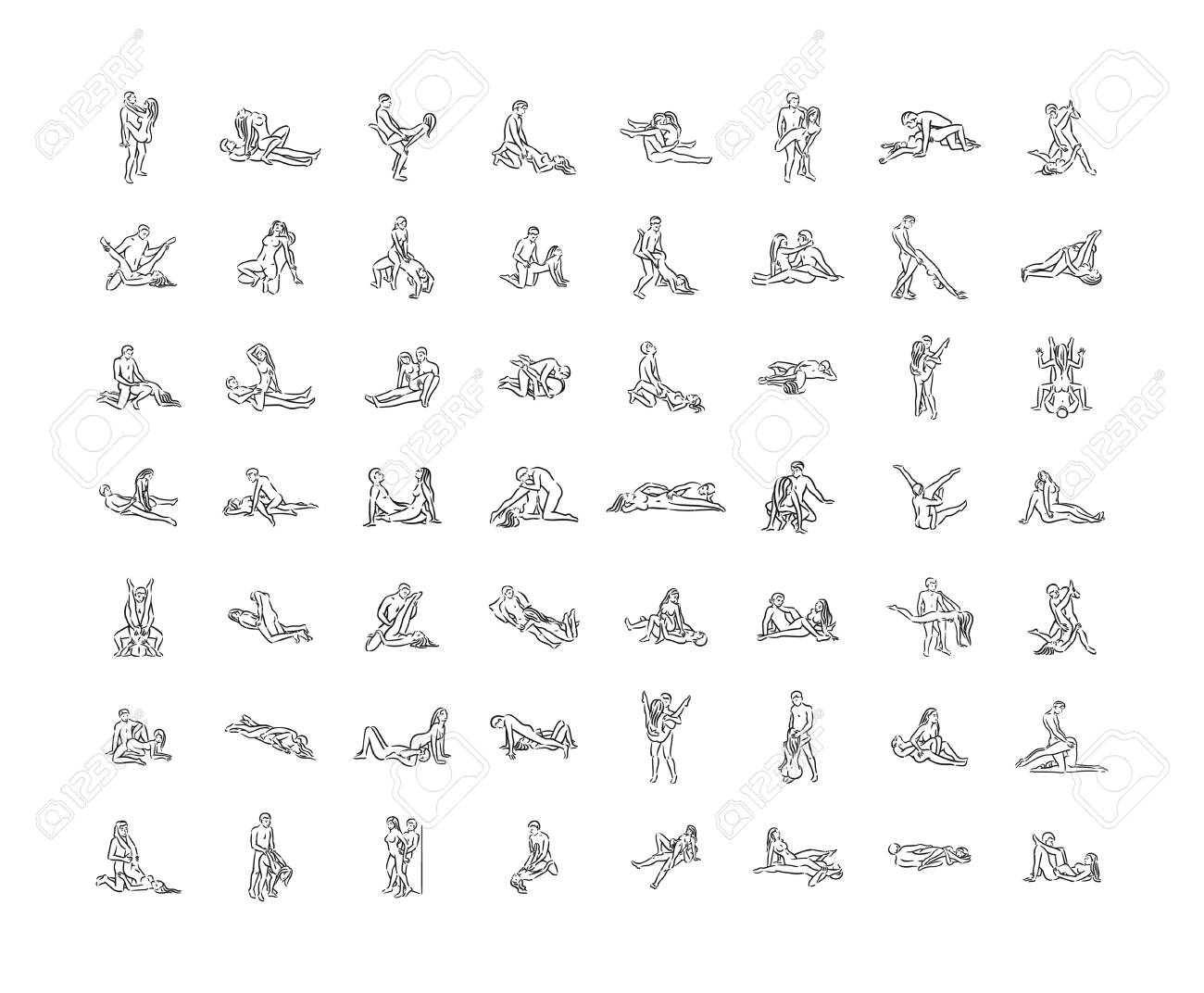 Kama sutra pose. Sex poses illustration of man and woman on white background - 117807194 Kama sutra pose. Sex poses illustration of man and woman on white background - 117807194