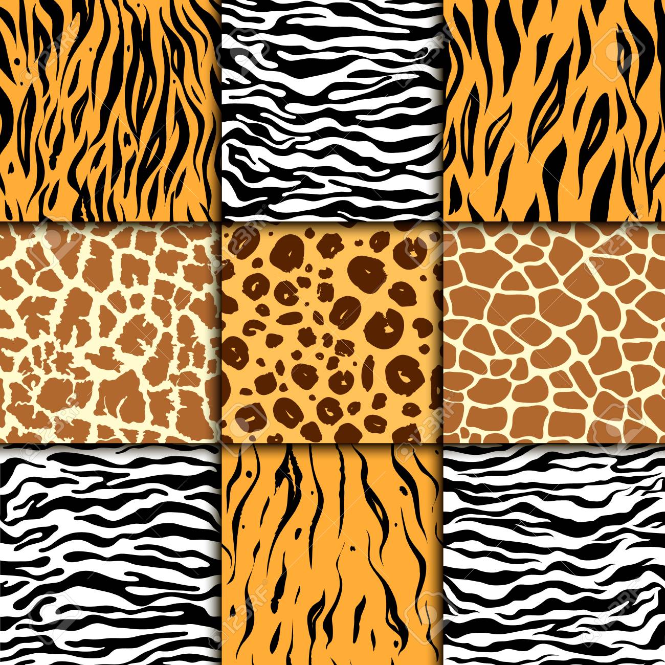 Seamless Pattern With Cheetah Skin. Vector Background. Colorful Zebra And  Tiger, Leopard And Giraffe Exotic Animal Print Royalty Free SVG, Cliparts,  Vectors, and Stock Illustration. Image 79821685., image size:1300x1300