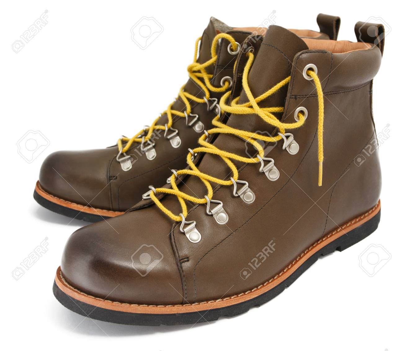 brown leather boot laces