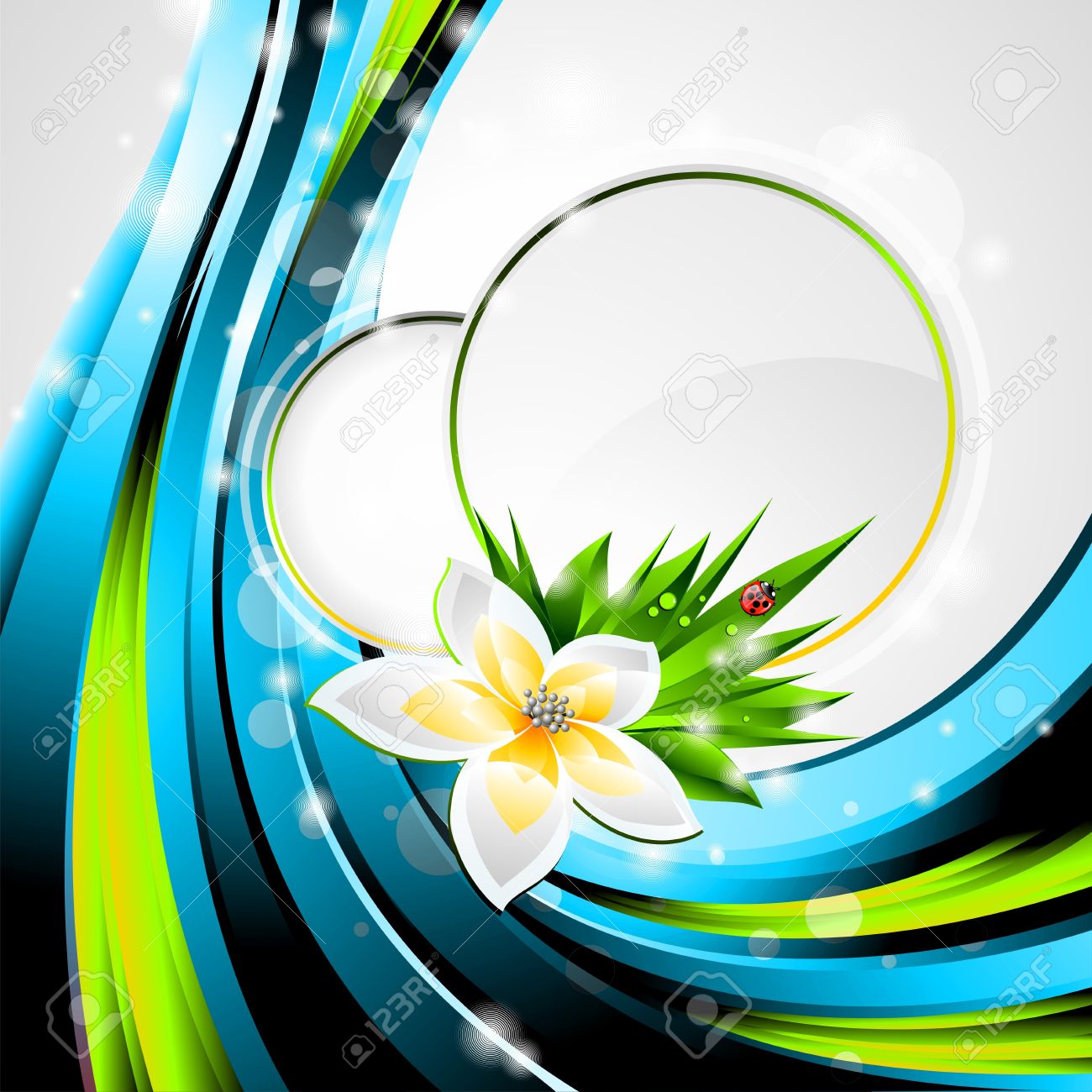 background design on a spring and nature theme with flower royalty