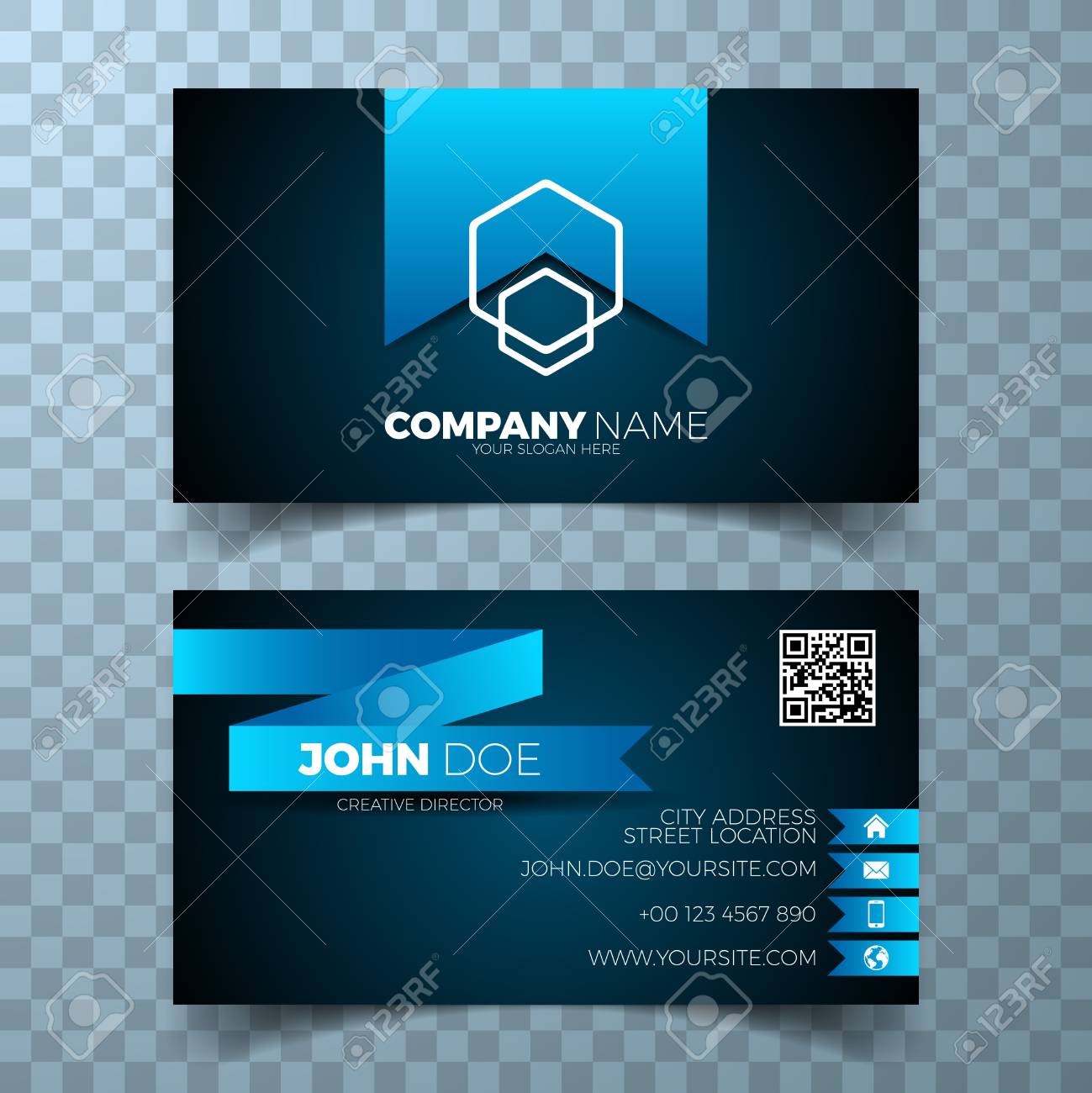 Vector modern business card design template on a clean backgound. - 82478710 Vector modern business card design template on a clean backgound. - 82478710
