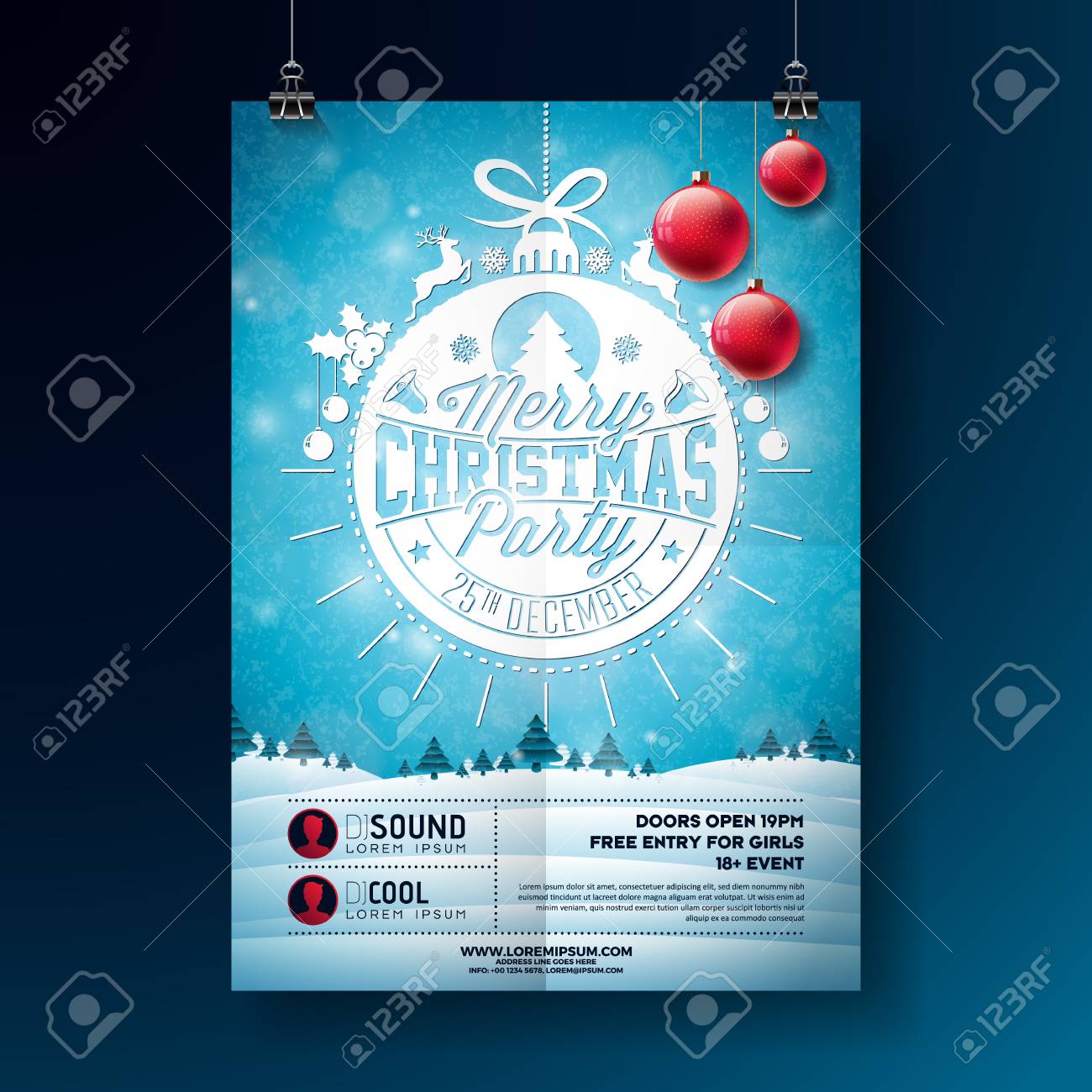 stock illustration winter flyer