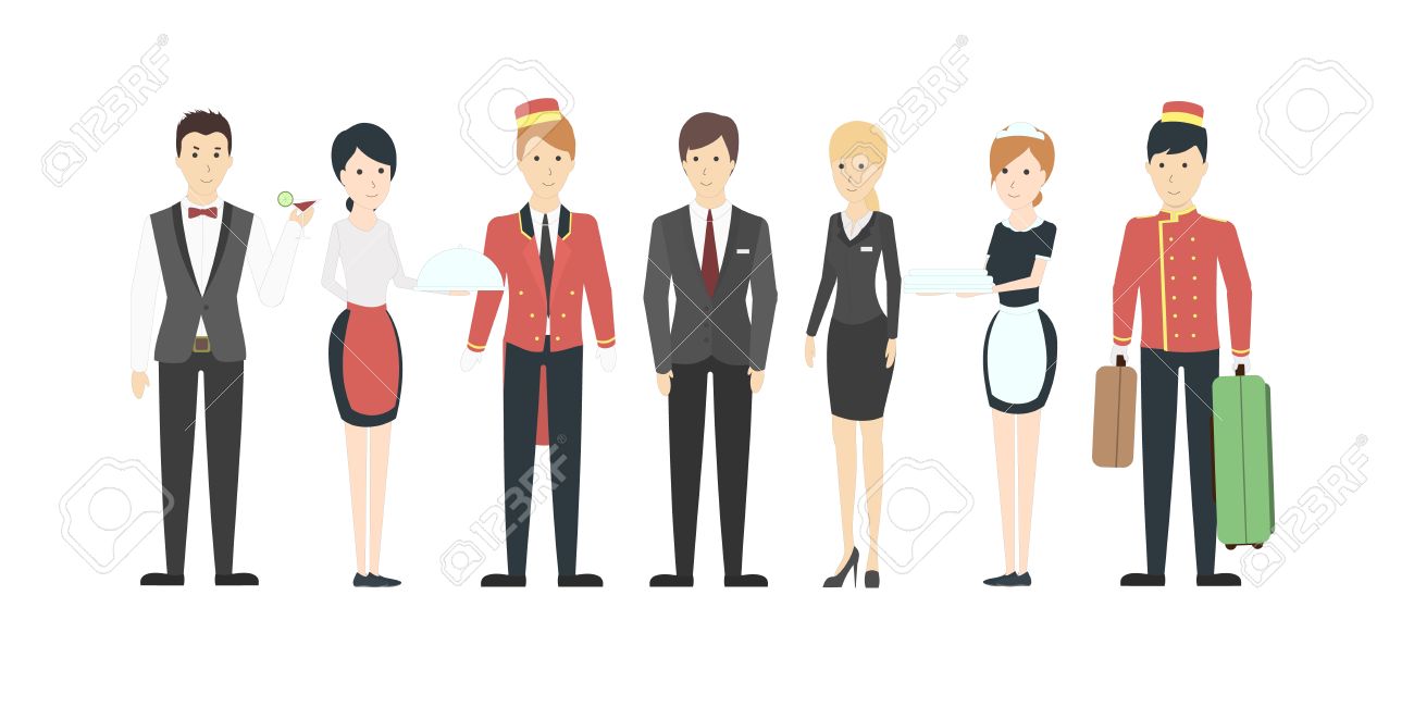 Isolated Hotel Staff On White Background All Kinds Of Staff Royalty Free Cliparts Vectors And Stock Illustration Image 70391957
