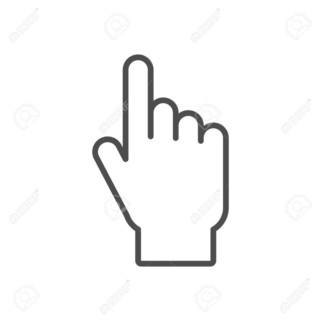 Isolated Hand Icon On White Background. Concept Of Pointer, Mouse And  Cursor. Royalty Free SVG, Cliparts, Vectors, and Stock Illustration. Image  71663813., image size:1300x1300