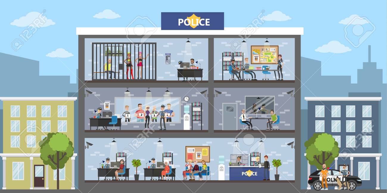 警察署の建物 のイラスト素材 ベクタ Image 警察署の建物 のイラスト素材 ベクタ Image