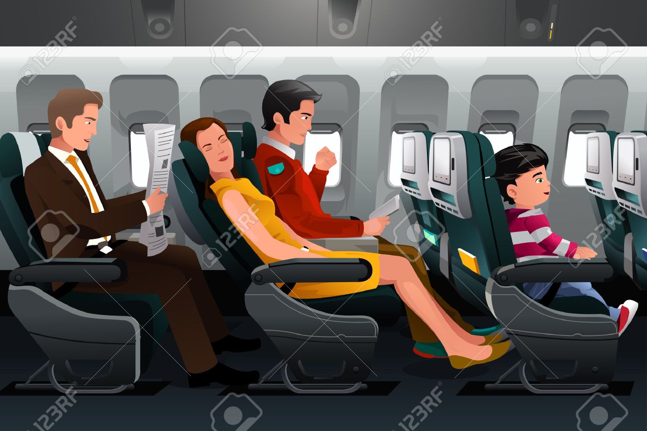 A Vector Illustration Of Airline Passengers Royalty Free SVG, Cliparts,  Vectors, and Stock Illustration. Image 35761634., image size:1300x866