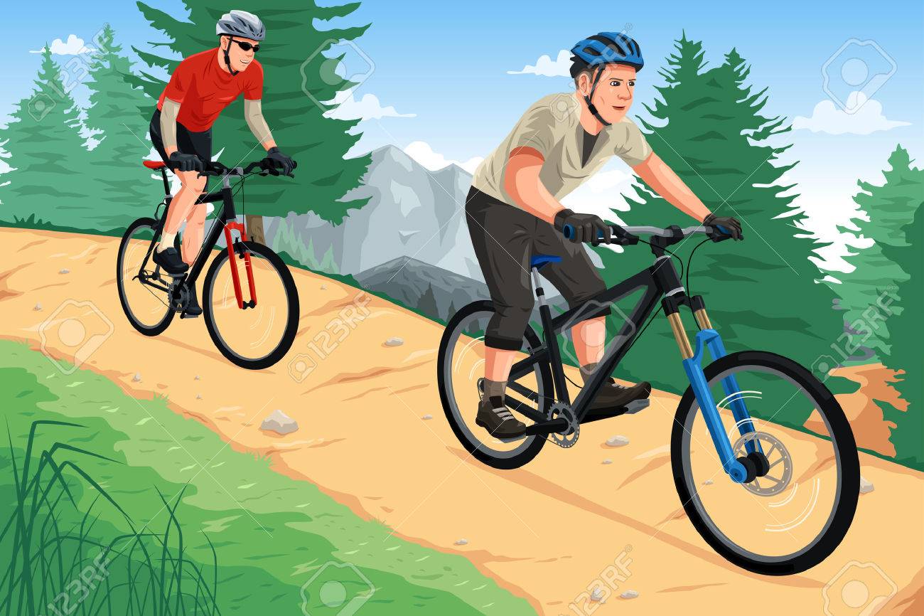 山でマウンテン バイクに乗っている人のベクトル イラストのイラスト素材 ベクタ Image 山でマウンテン バイクに乗っている人のベクトル イラストのイラスト素材 ベクタ Image