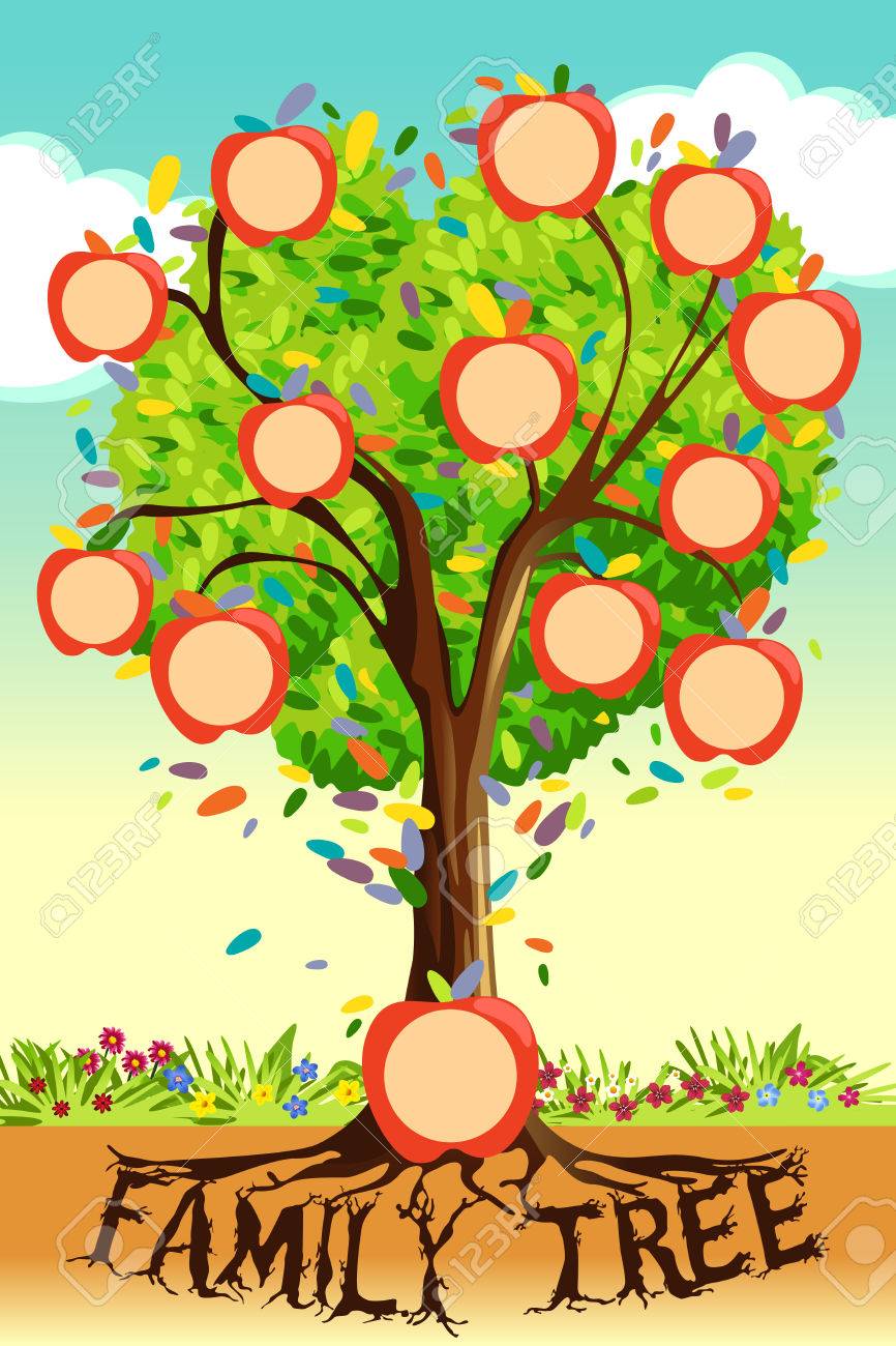 a vector illustration of family tree template family yree