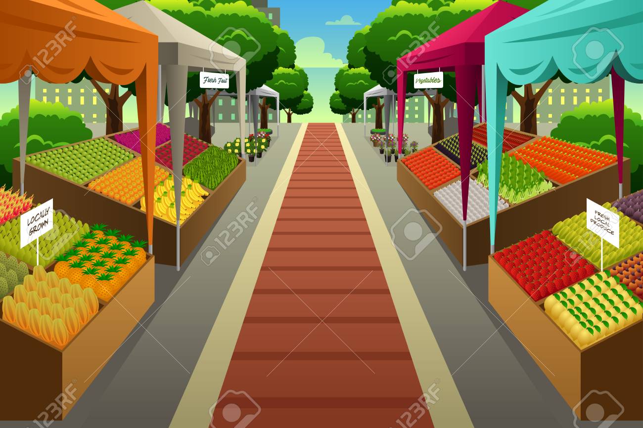 A vector illustration of Farmers Market Background - 80716847 A vector illustration of Farmers Market Background - 80716847