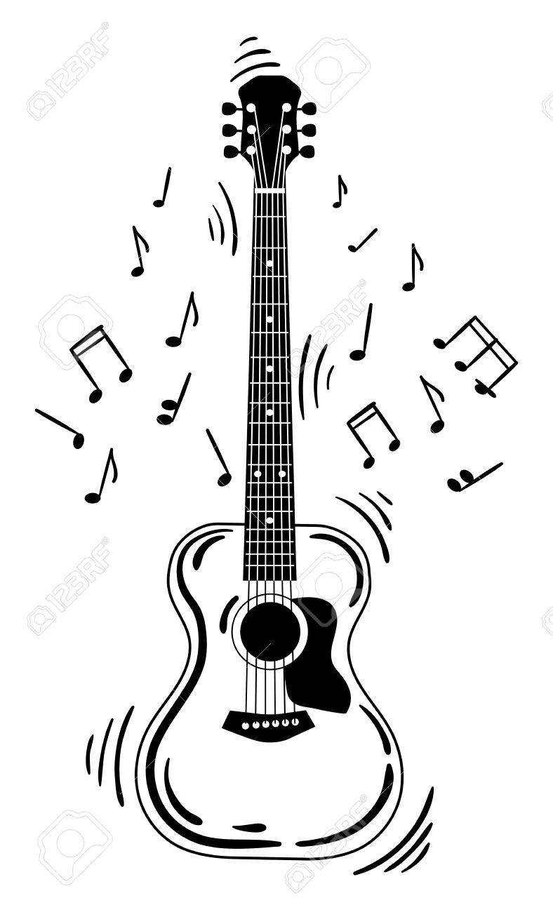 acoustic guitar makes a