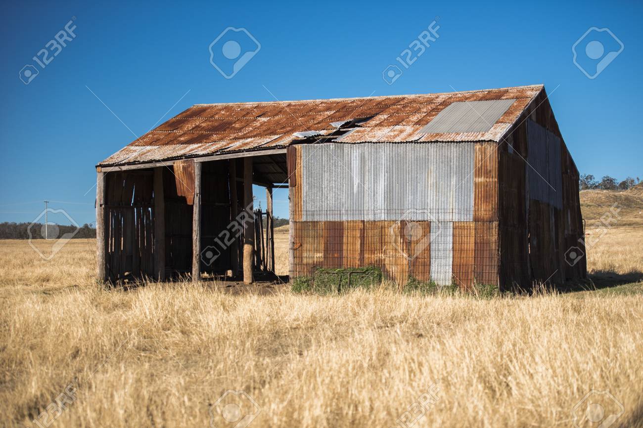 Old Abandoned Outback Farming Shed In Queensland. Stock Photo, Picture and  Royalty Free Image. Image 86133221., image size:1300x866
