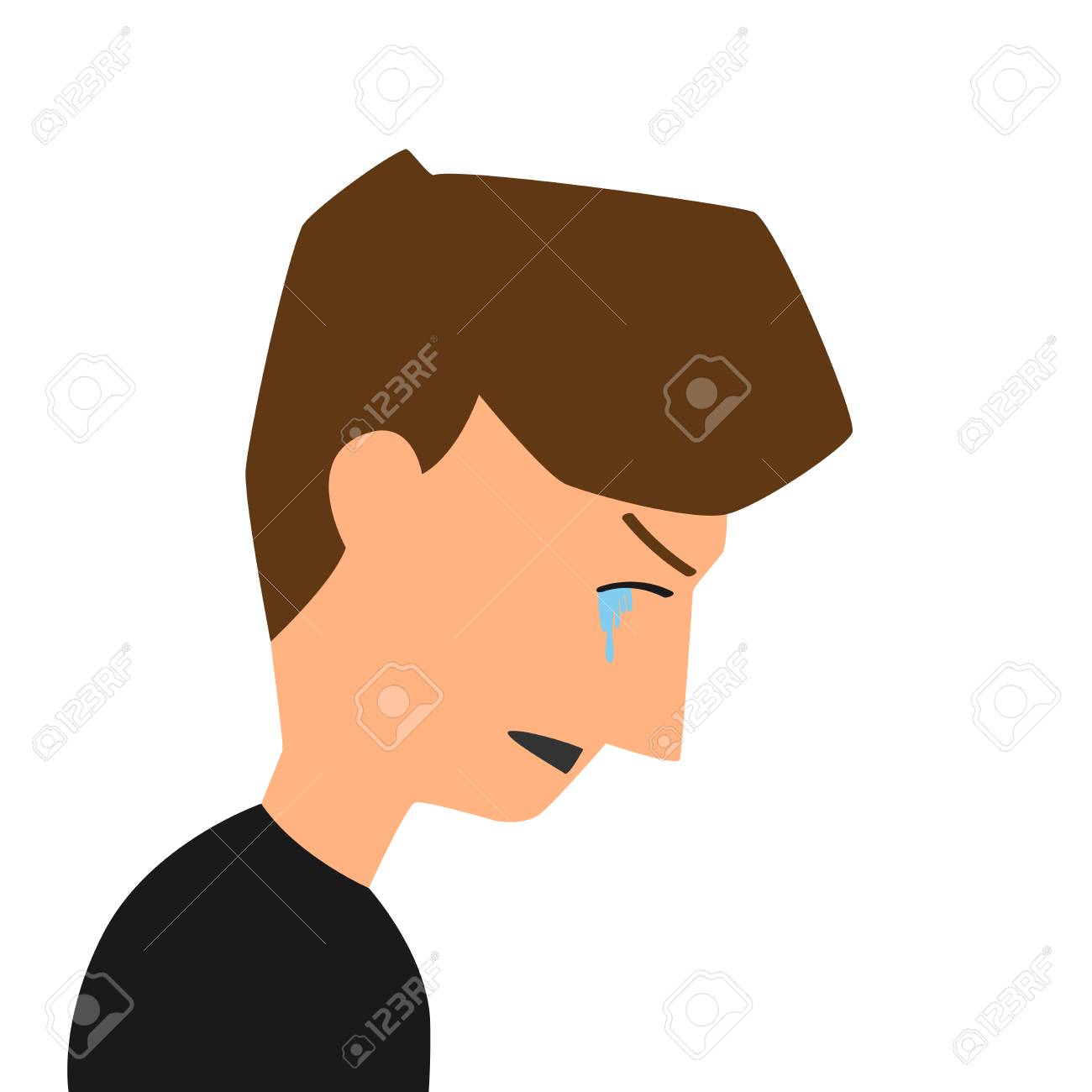 Triste Asiático Hombre Llorando Dentro — Foto de stock #543435820 © yamasan, image size:1300x1300