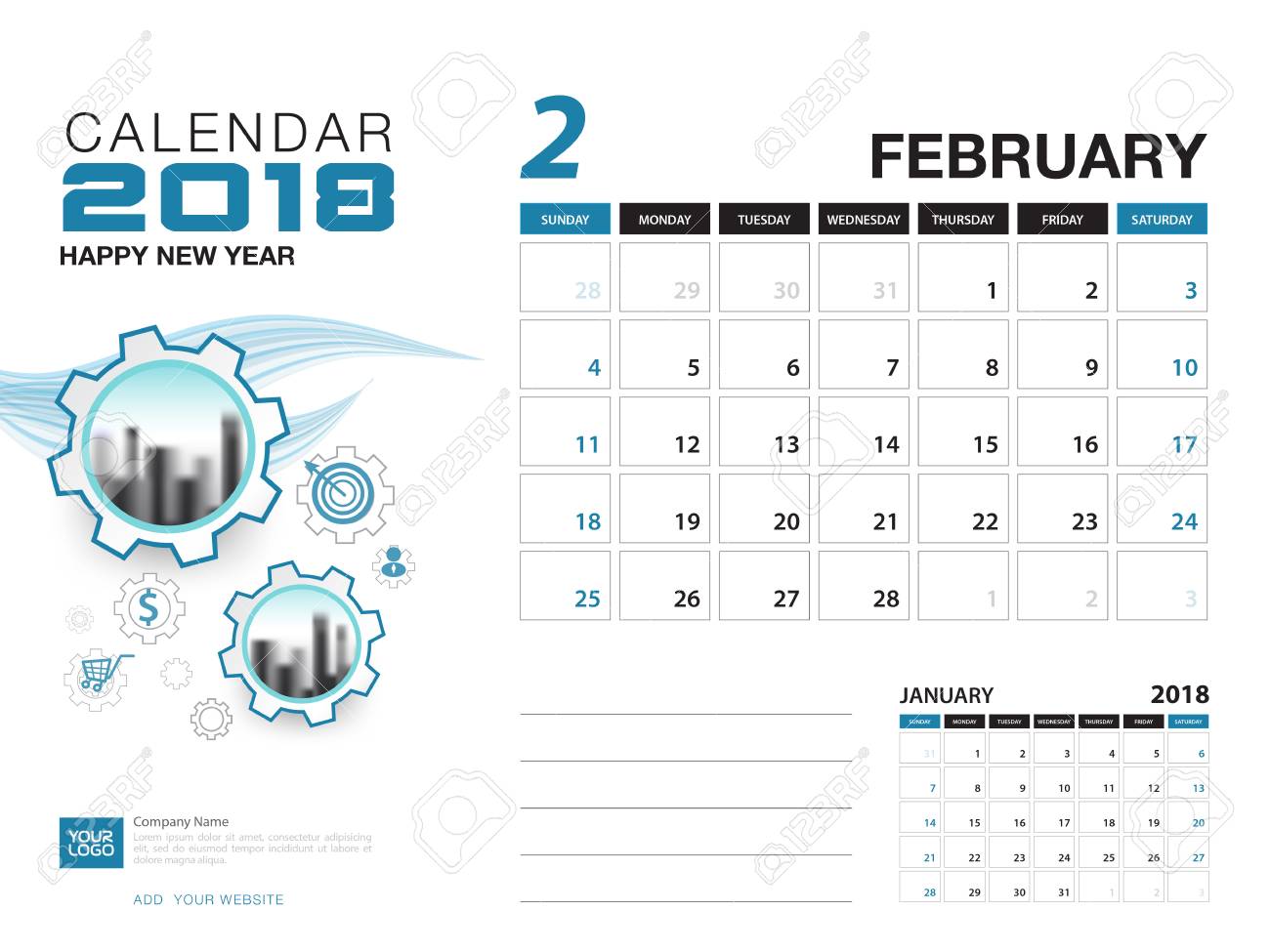 desk calendar 2018 template february 2018 month planner design