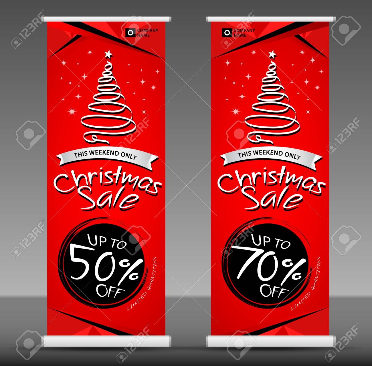 christmas sale roll up banner template flyer layout vector christmas sale flyer