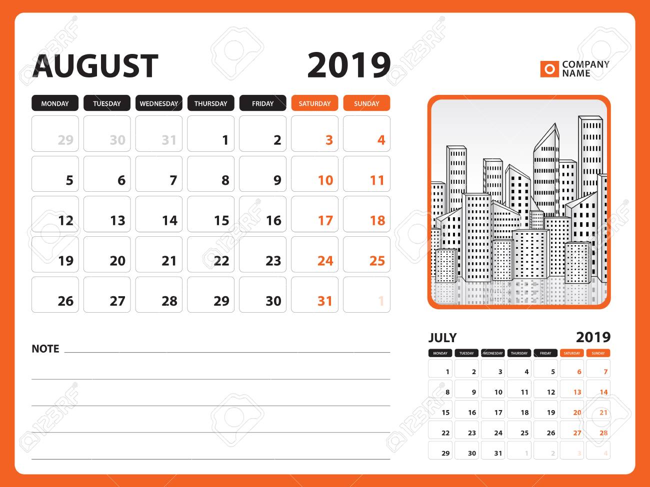 desk calendar for august 2019 template printable calendar planner blank calendar planner