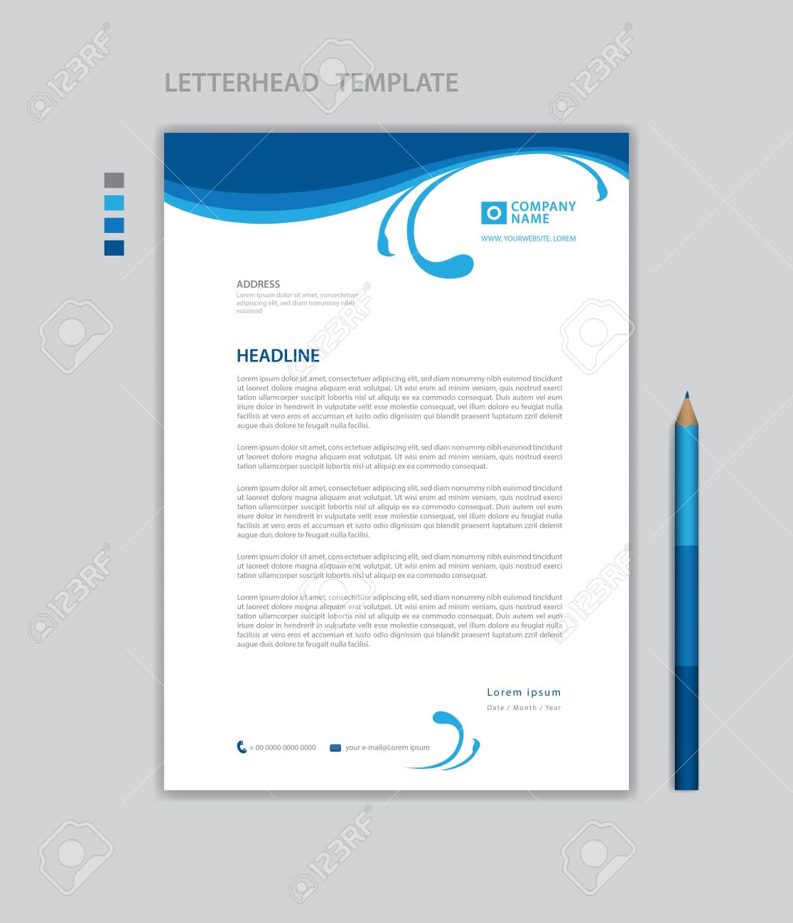 letterhead template vector minimalist style printing design letterheads layout
