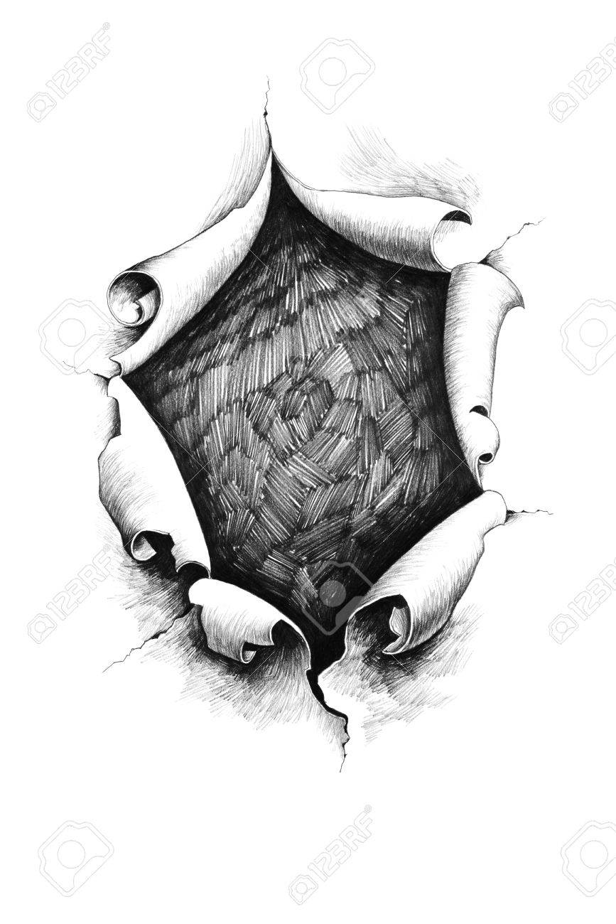 Trou De Dessin Anime De Trou Dans Le Mur Avec Des Fissures Brise Avec Surface Pour L 39 Espace Ou Banniere Design Illustration Vectorielle De Couleur Tendance