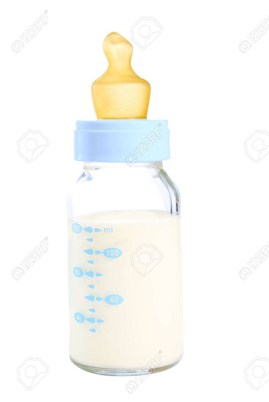 Babyflasche Mit Milch Isoliert Auf Weissem Hintergrund Lizenzfreie Fotos Bilder Und Stock Fotografie Image 12365291