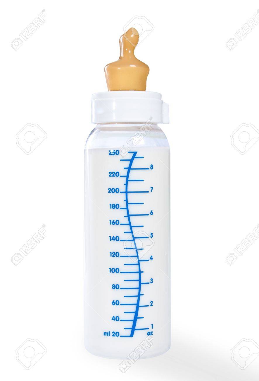 Babyflasche Mit Milch Isoliert Auf Weissem Hintergrund Lizenzfreie Fotos Bilder Und Stock Fotografie Image 12879111