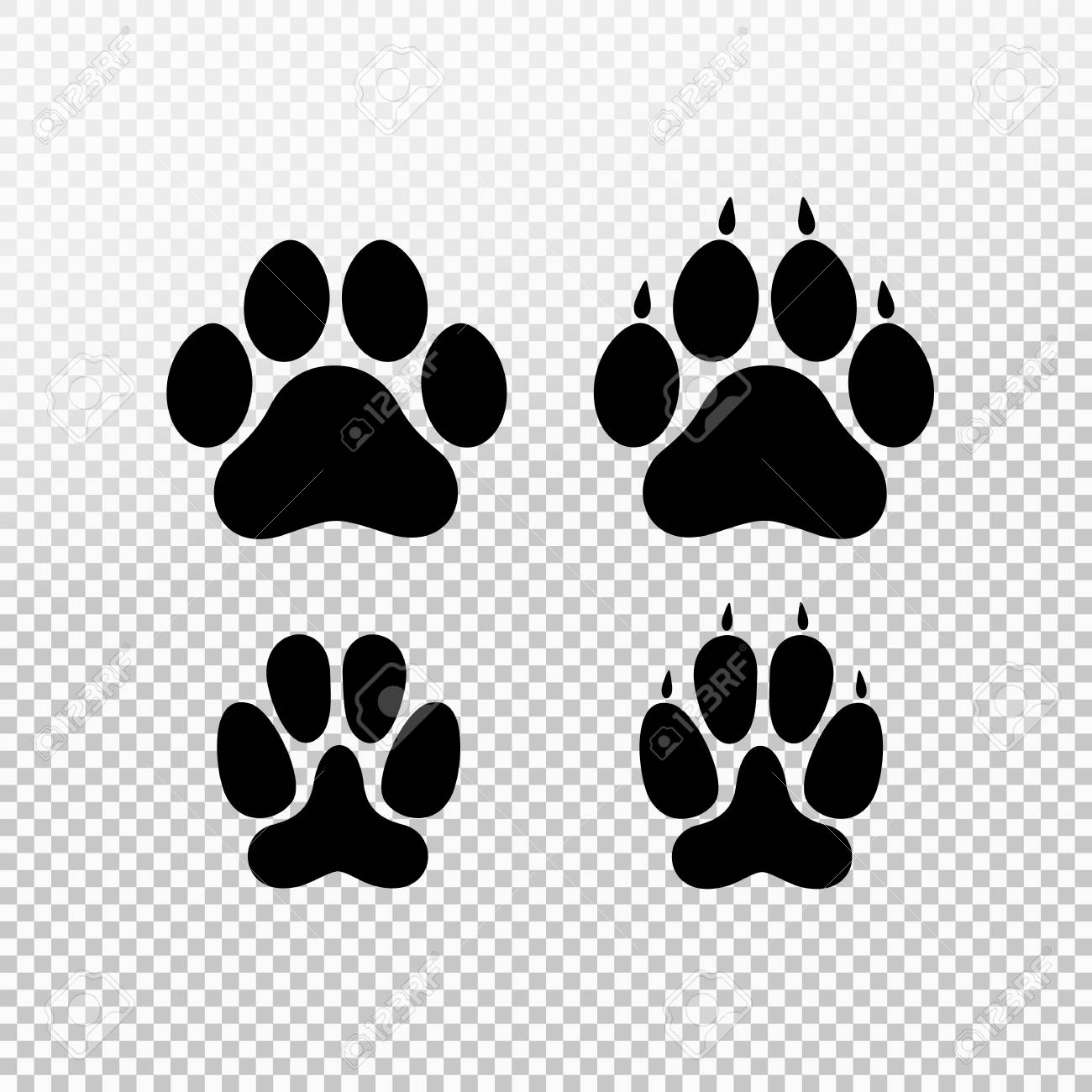 Dog Or Cat Set Paw Print Flat Icon For Animal Apps And Websites. Template For Your Graphic Design. Royalty Free SVG, Cliparts, Vectors, and Stock Illustration. Image 94154728. for Dog Paw Print Printable Free