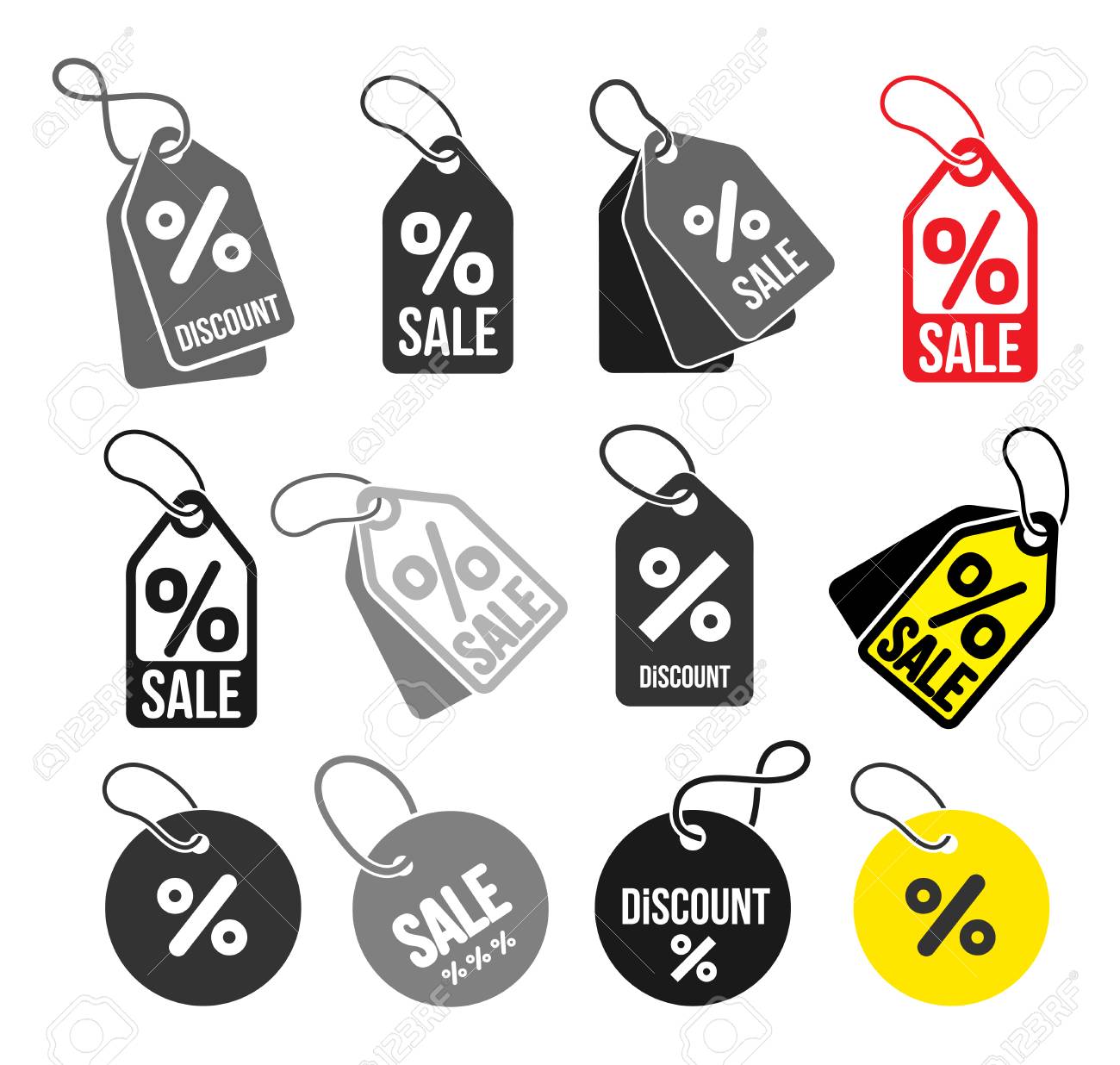 Set Of Shopping Tags Simple Icon. Discount Coupons Symbol. Quality.. Royalty Free Cliparts, Vectors, And Stock Illustration. Image 100627229.