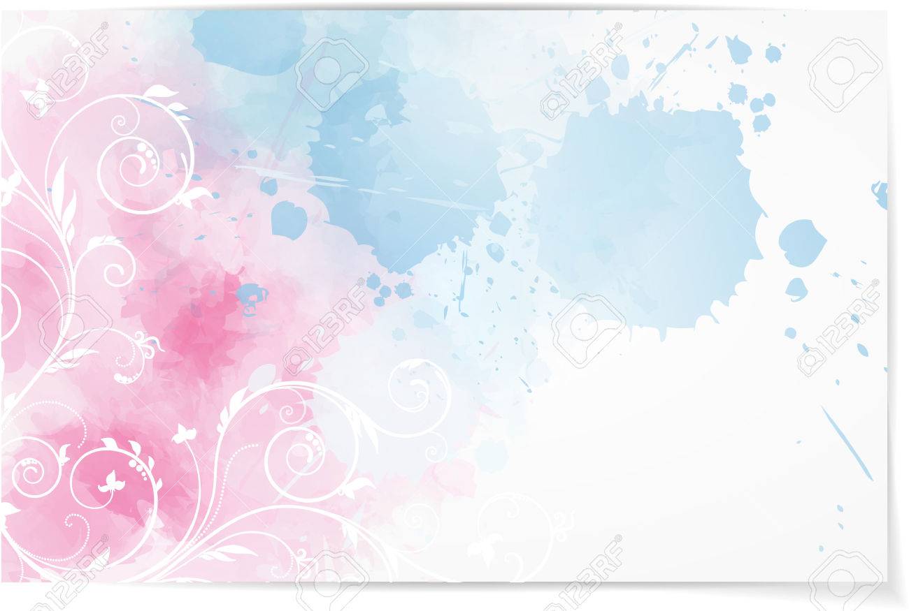 Abstract Watercolor Background In Pink And Blue Colors With Floral Royalty Free Cliparts Vectors And Stock Illustration Image 29040908 We have a massive amount of mac 1. abstract watercolor background in pink and blue colors with floral