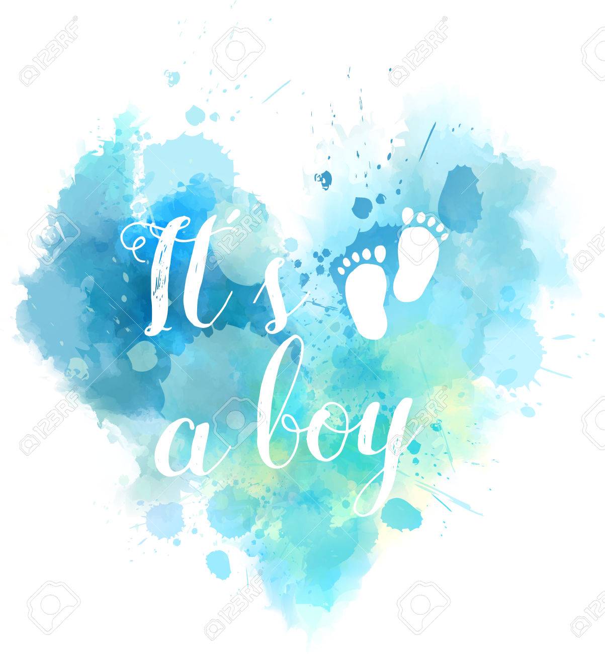 Baby Gender Reveal Concept Illustration Watercolor Imitation Royalty Free Cliparts Vectors And Stock Illustration Image 75891629