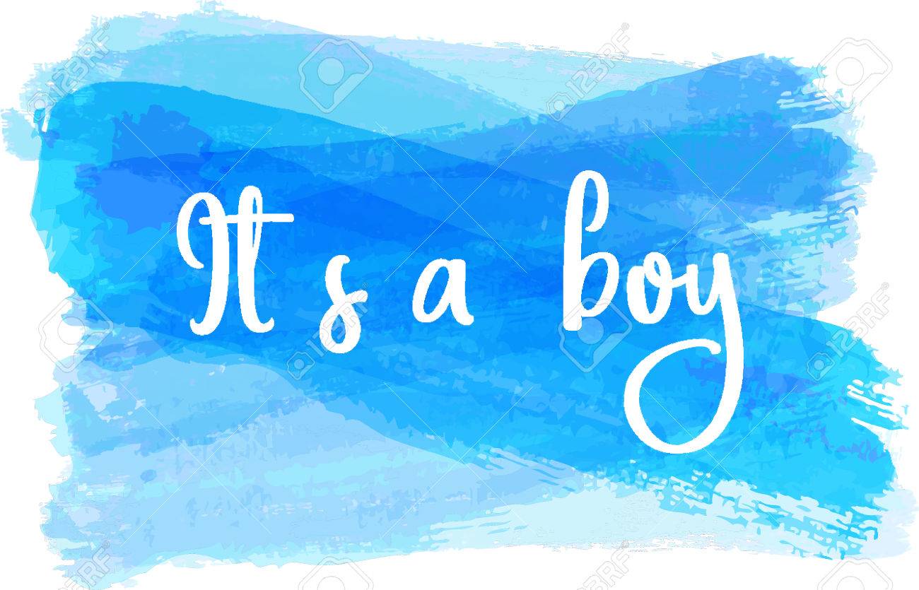 Baby Gender Reveal Concept Illustration It S A Boy Blue Colored Royalty Free Cliparts Vectors And Stock Illustration Image 76221507