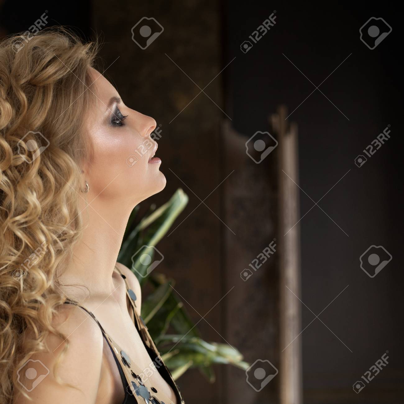 Sensual Blonde Fashion Model Woman At Home. Nice Girl With Long.. Stock  Photo, Picture And Royalty Free Image. Image 103152643.