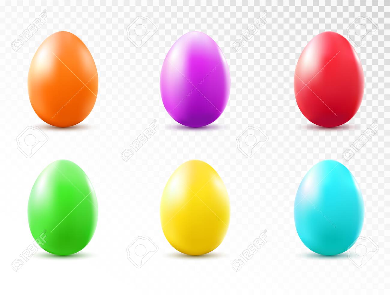 easter eggs no background