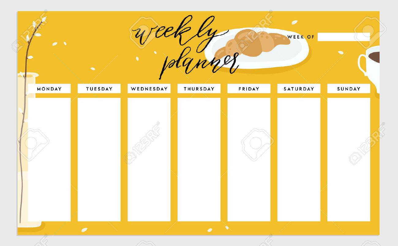 cute weekly schedule
