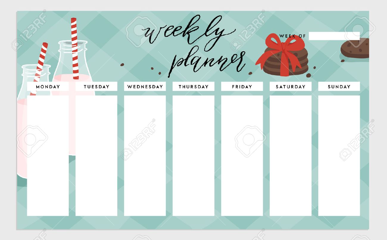 cute weekly schedule