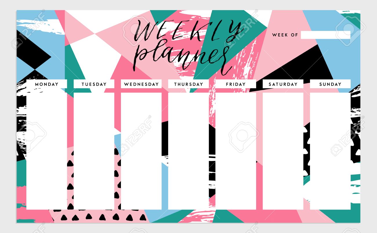 cute weekly schedule