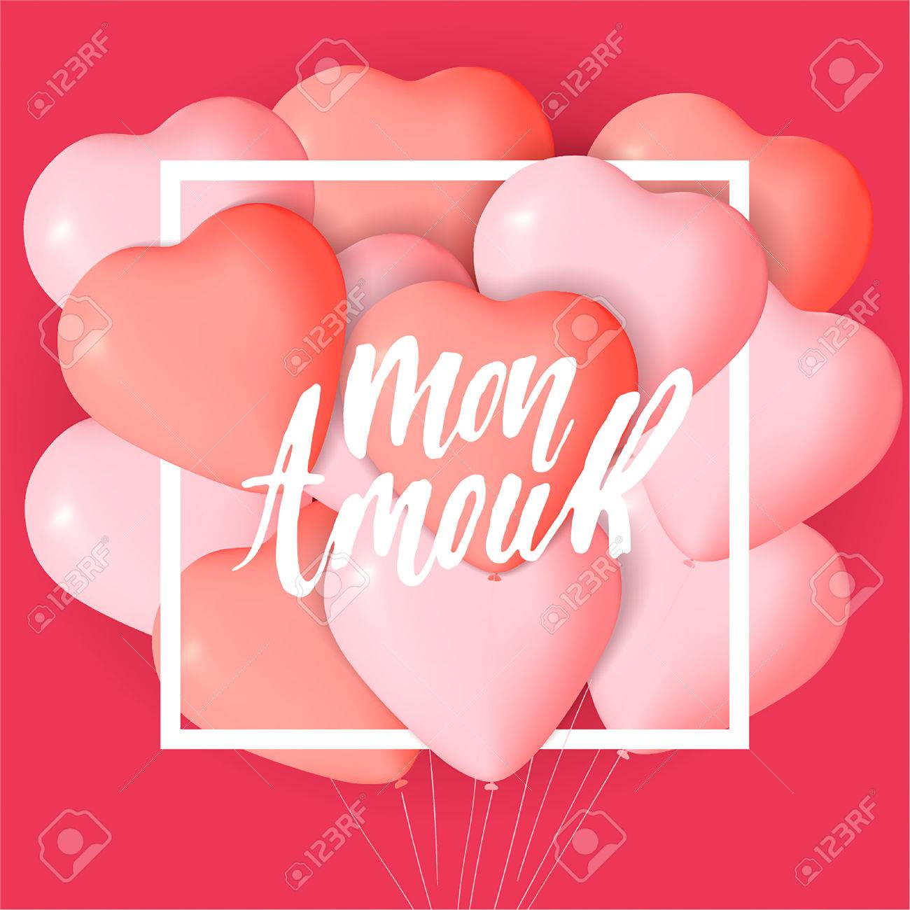 happy valentines day card template with cute and fancy pink fancy heart template