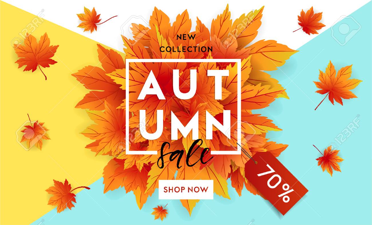 autumn sale flyer template with lettering bright fall leaves fall leaves template free for flyer