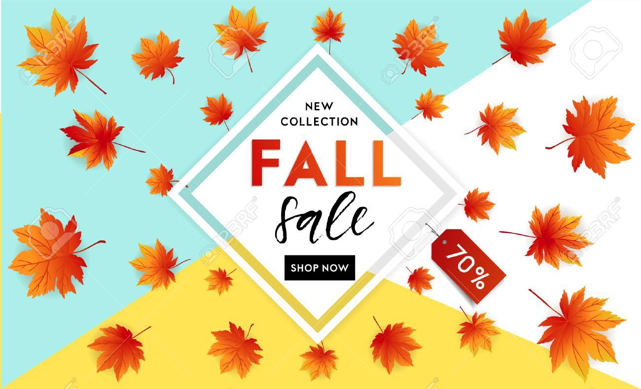 autumn sale flyer template with lettering bright fall leaves fall leaves template free for flyer