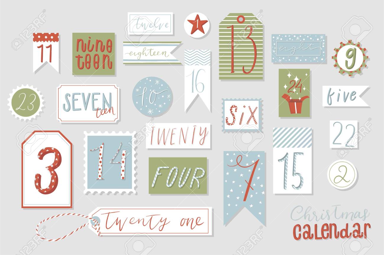 Xmas arrival calendar, adorable hand drawn structure. 20 4.. photograph relating to Countdown Printable known as Xmas arrival calendar, lovable hand drawn layout. 20 4..