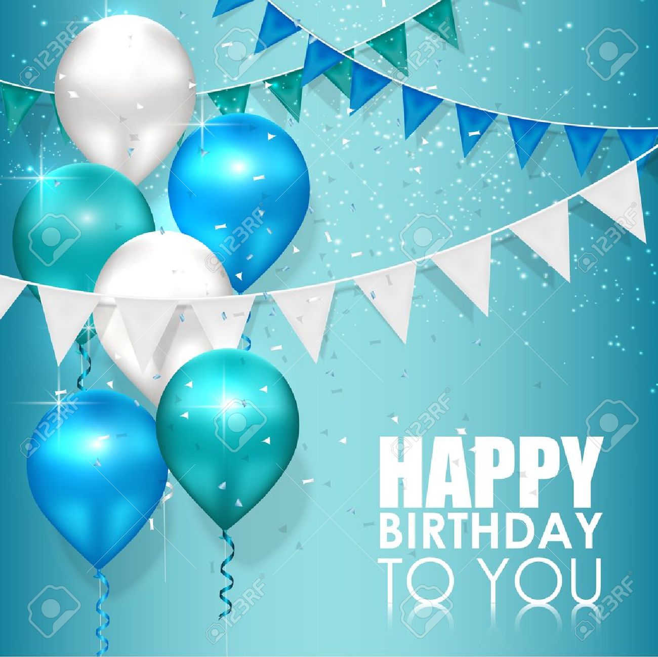 happy birthday colors on blue water background royalty free cliparts happy birthday blue