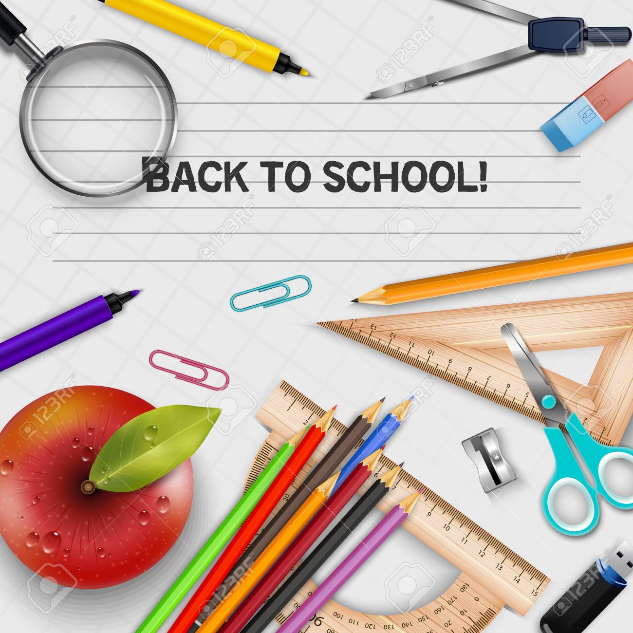vector illustration of welcome back to school template with schools welcome back to school template