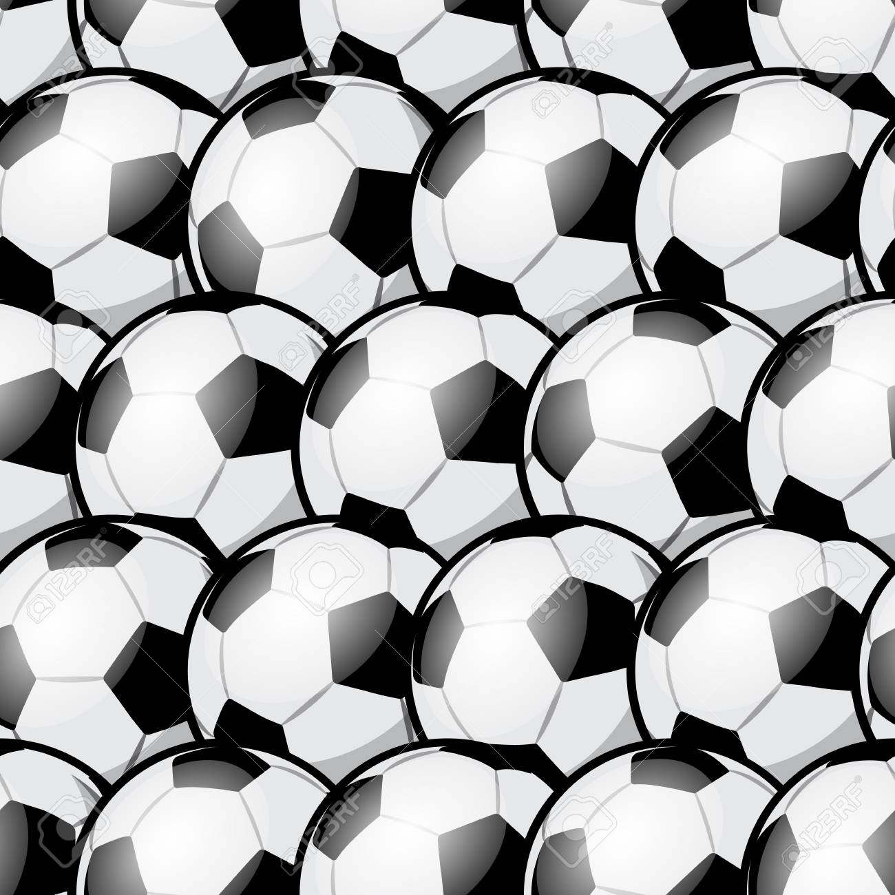 seamless pattern with football soccer ball vector illustration soccer ball paper